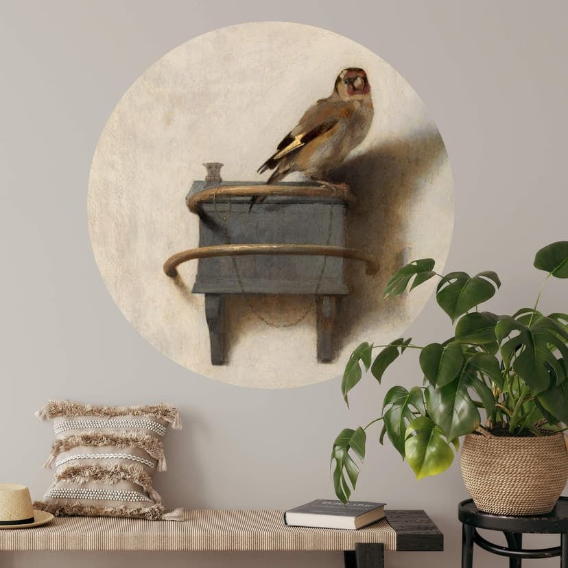 Naklejka na ścianę Fabritius - The goldfinch - Round