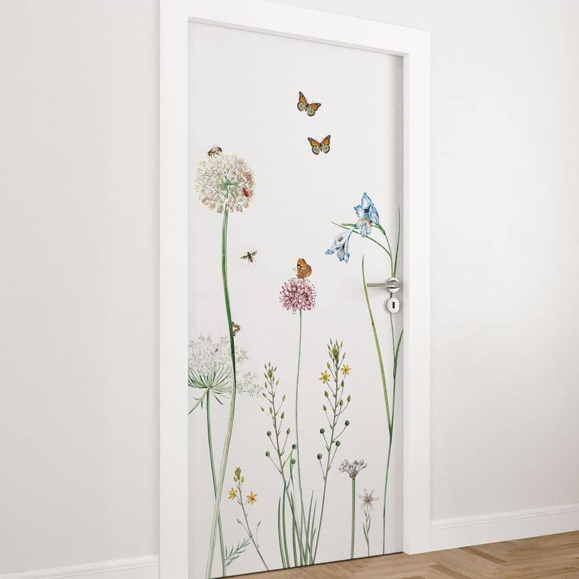 Folia na drzwi Butterfly Meadow - Sir Edward - Samoprzylepna dekoracja drzwi