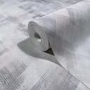 Tapeta z włókniny w graficzne geometryczne pasy, matowa, niebiesko-szara