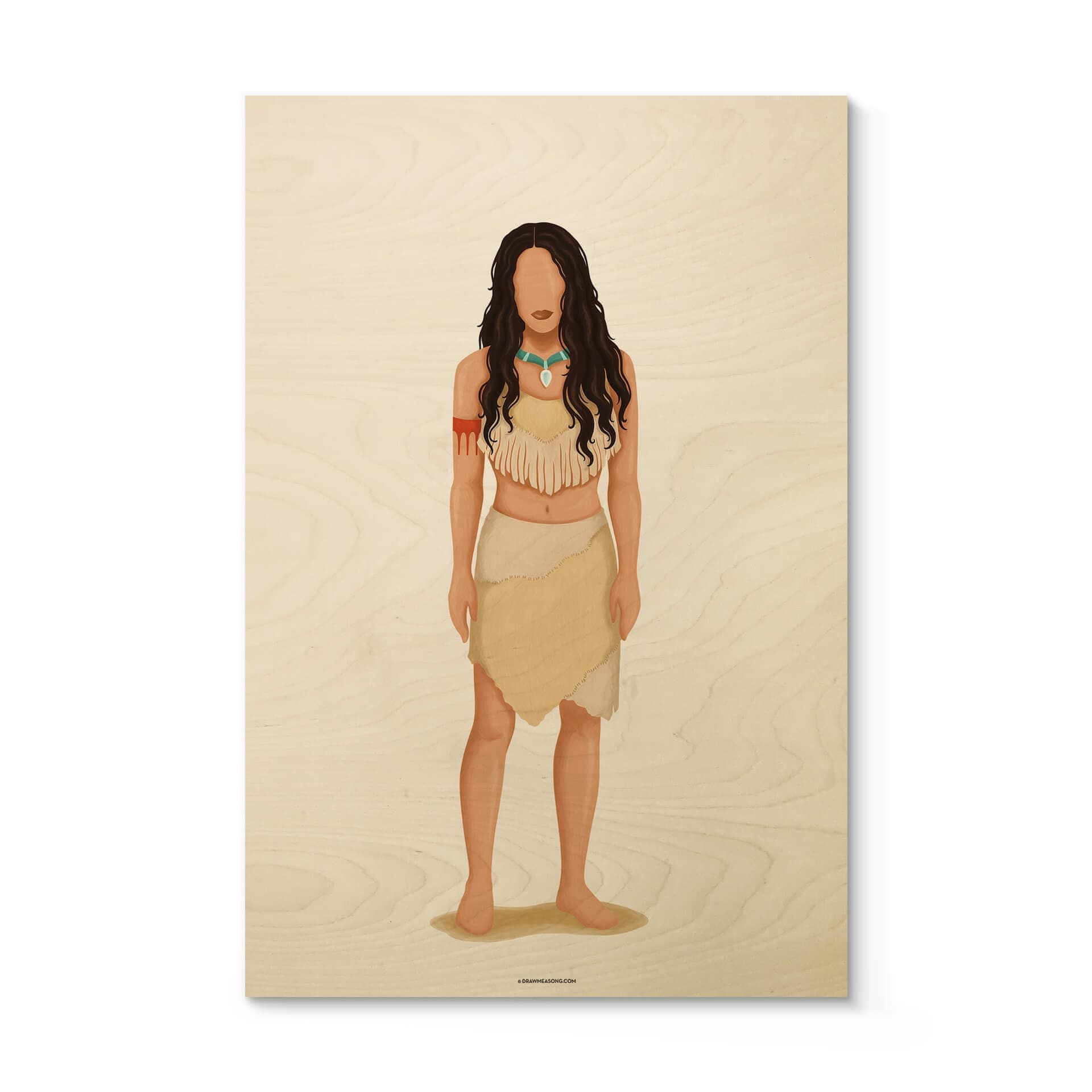 Plakat drewniany Tohmé - Pocahontas