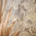 Vintage barokowa tapeta z włókniny brązowy, beżowy, żółty - tapeta z włókniny z ornamentami