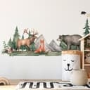 Fototapeta do pokoju dziecięcego ForestAnimals biało zielona - włóknina Designwalls 2 - 2,55 x 3,5 m