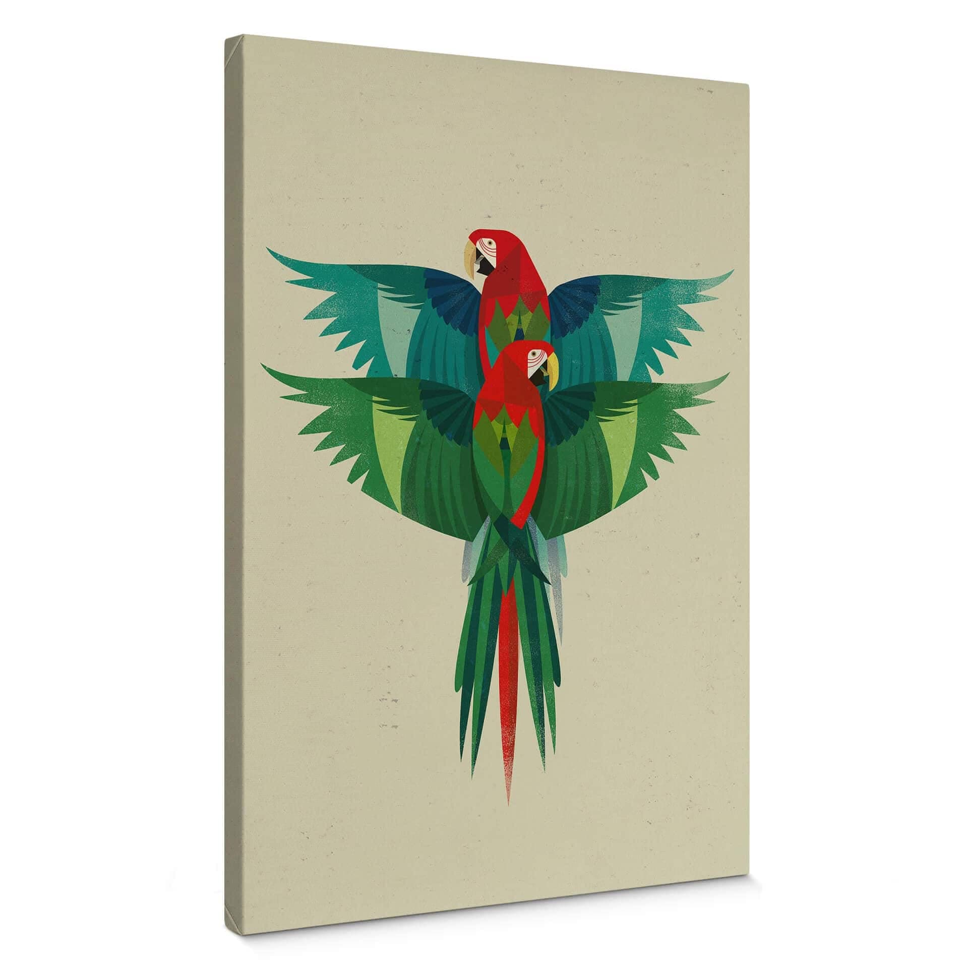 Brązowy obraz na płótnie - Macaw