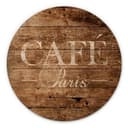 Obraz drewniany Café Paris - okrągły