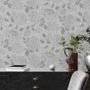 Tapeta Floral Grey Silver - tapeta z włókniny A.S. Création