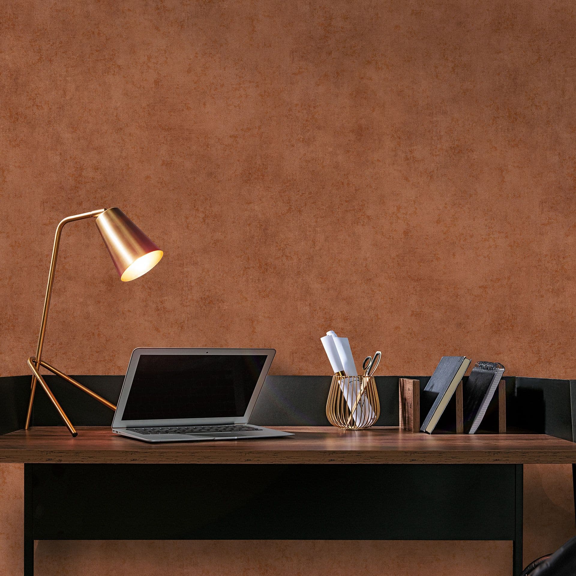 Tapeta flizelinowa SHINY CONCRETE Elle Decoration 4, terakota