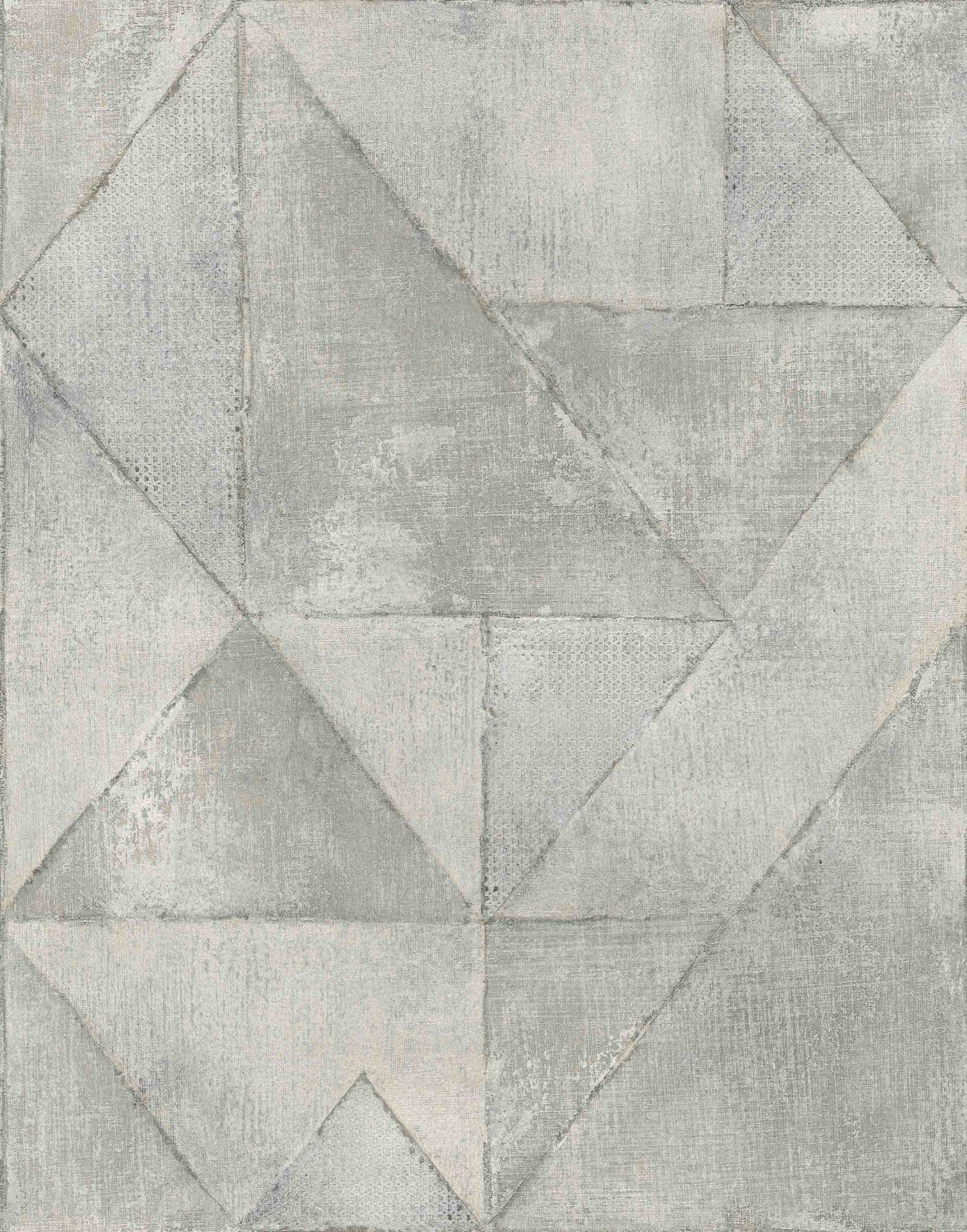 Fototapeta o wyglądzie betonu z geometrycznymi powierzchniami w kolorze jasnoszarym 2,7 x 2,12 m
