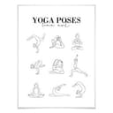 Plakat Joga - Pozy - Line Art