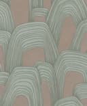 Tapeta z włókniny o wyglądzie 3D, geometryczna grafika wzgórza w kolorze brązowym 