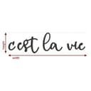 Drewniane litery mahoń C'est la vie