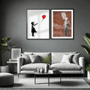 Plakat Banksy'ego - "Dziewczynka z czerwonym balonikiem" jako kultowa dekoracja ścienna