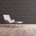 Floral black pink - tapeta flizelinowa country house A.S. Création - matowa, jasna faktura