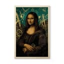 Plakat drewniany Mona Lisa - nowoczesny