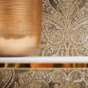 Vintage barokowa tapeta z włókniny brązowy, beżowy, żółty - tapeta z włókniny z ornamentami