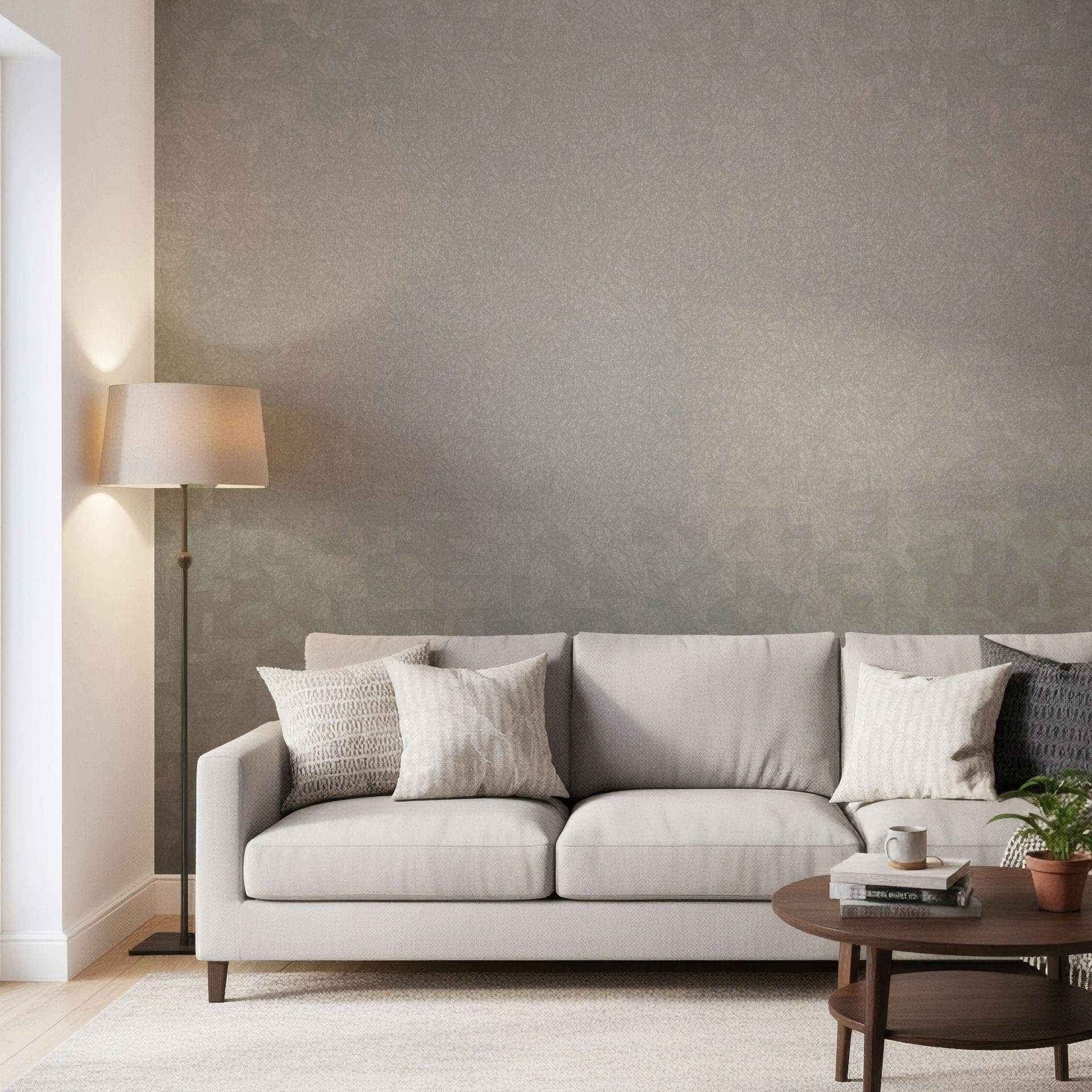 Tapeta z włókniny graficzna geometryczna matowa w kolorze szarym 
