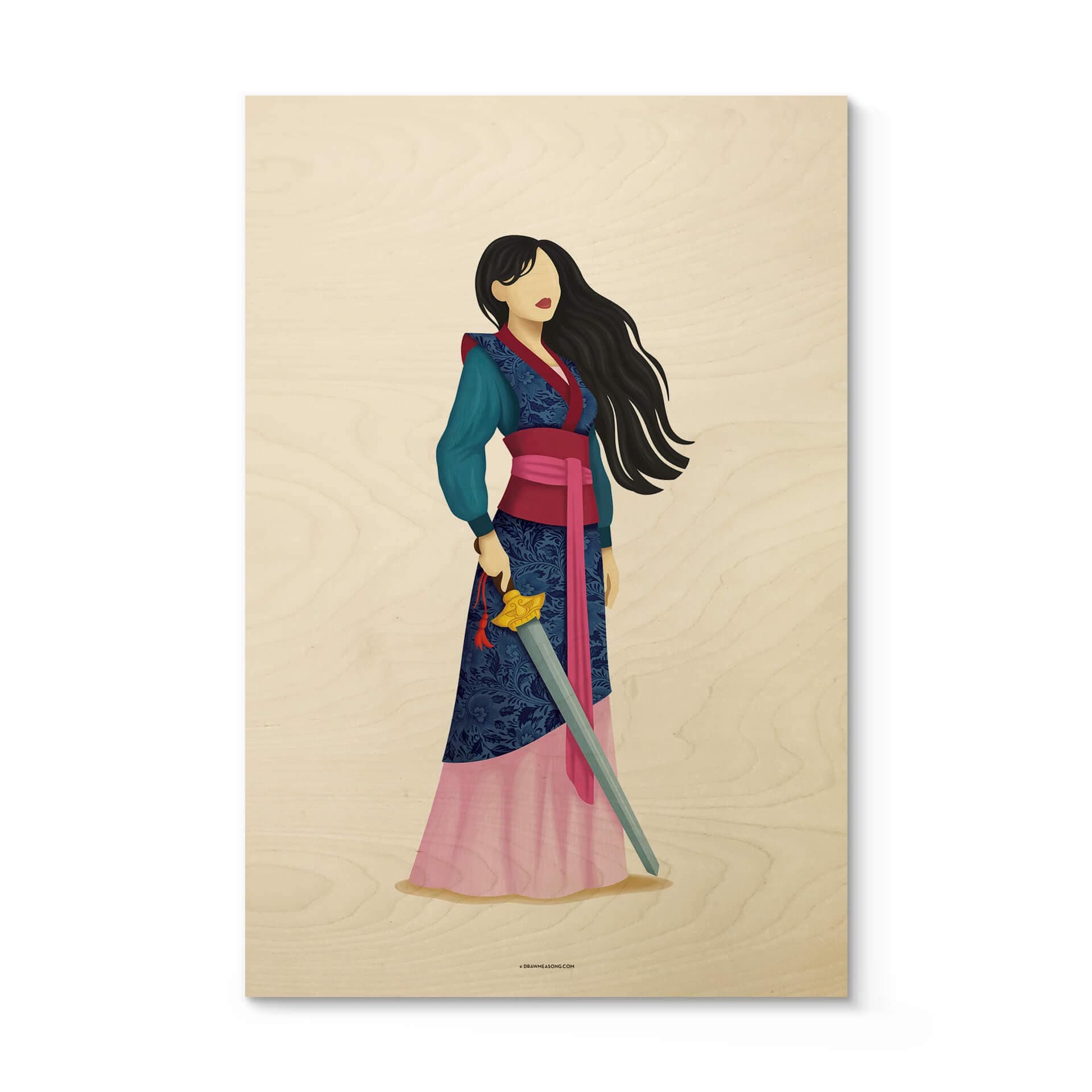 Plakat drewniany Tohmé - Mulan