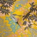 Tapeta dżungla żółta, czarna - tapeta z włókniny liście rośliny nowoczesny design tapety