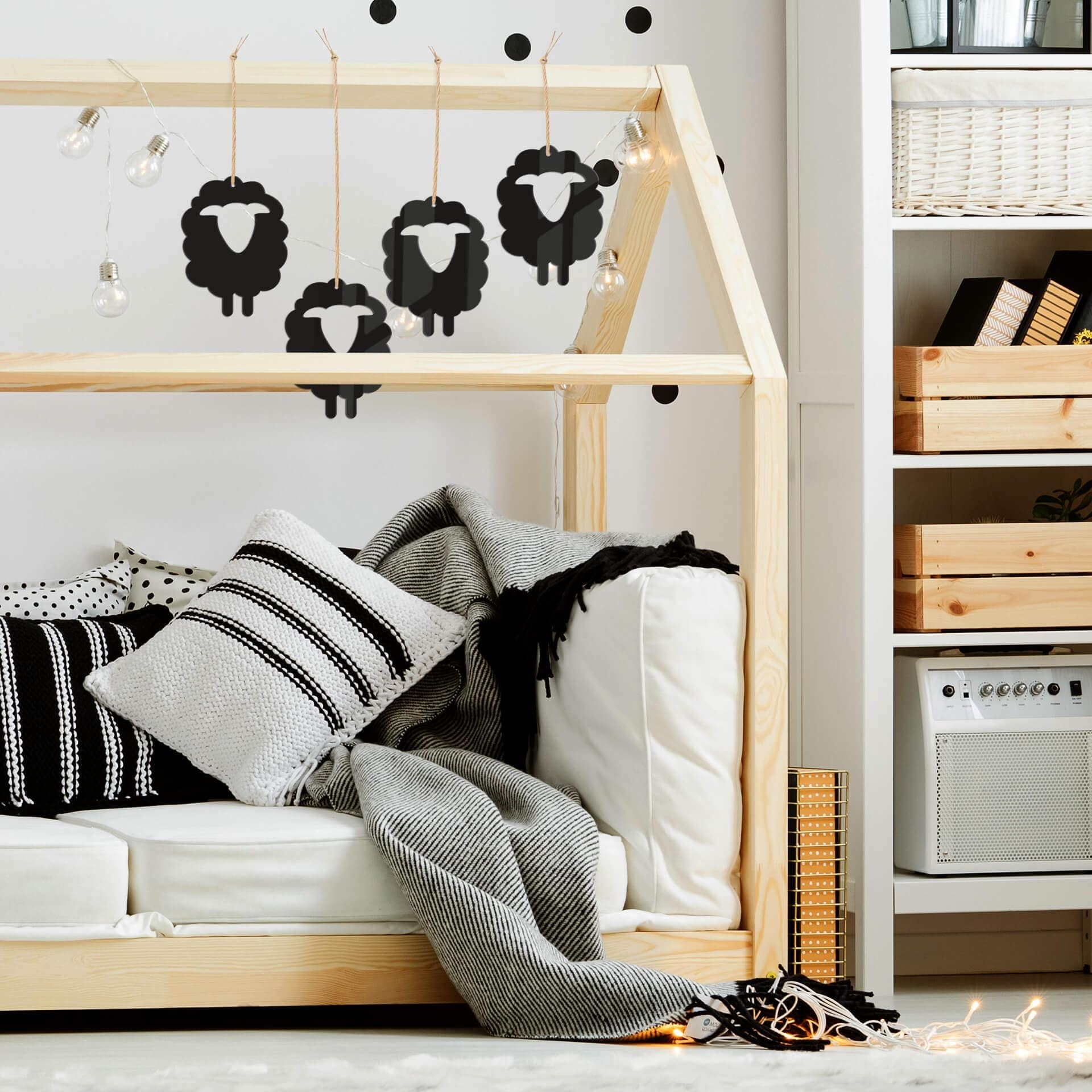 Akrylowa dekoracja Owca (4 sztuki)