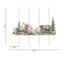 Fototapeta do pokoju dziecięcego ForestAnimals biało zielona - włóknina Designwalls 2 - 2,55 x 3,5 m