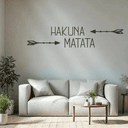 MDF - Dekoracja drewniana Hakuna Matata ze strzałkami