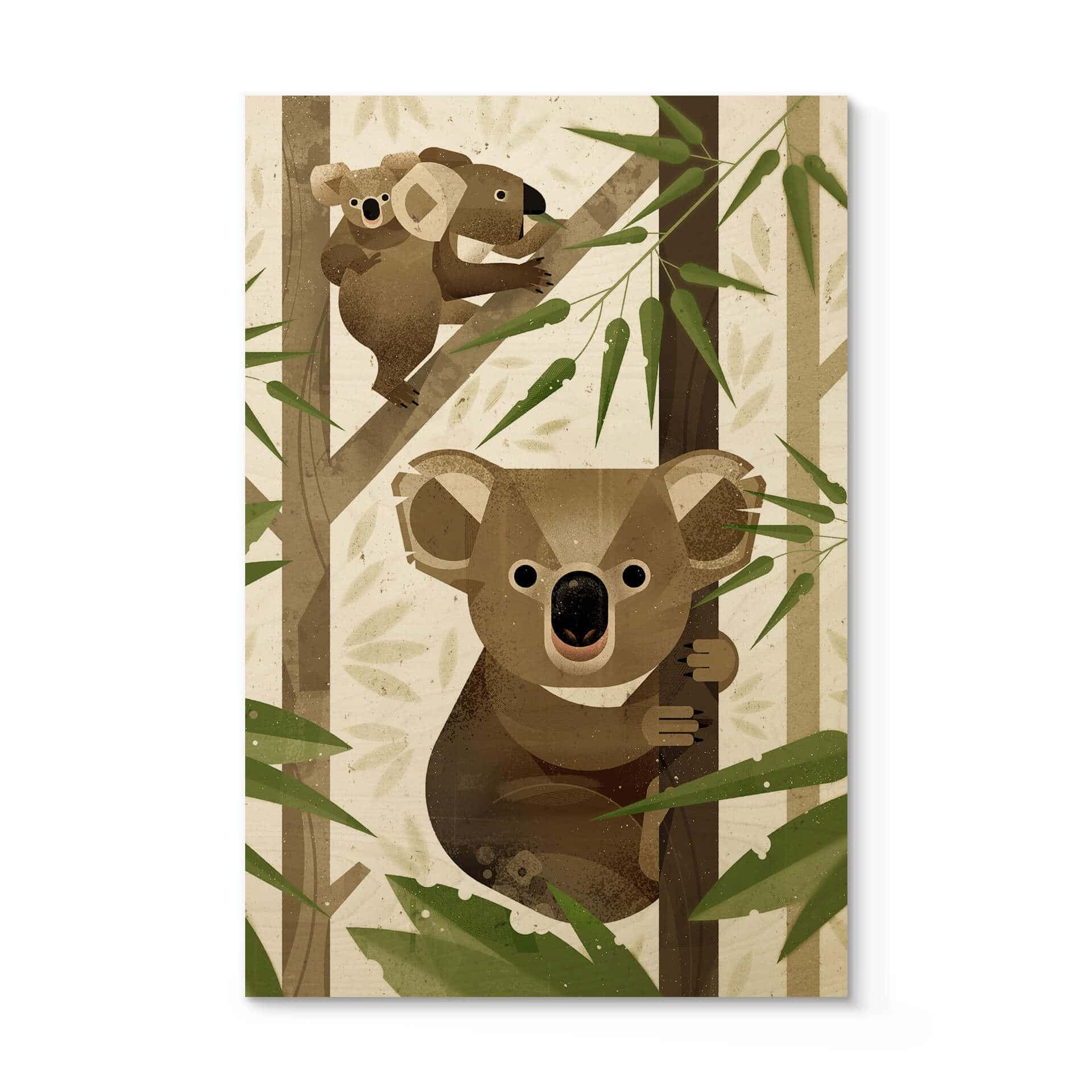 Plakat drewniany brązowy - Koala