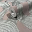 Tapeta z włókniny o wyglądzie 3D, geometryczna grafika wzgórza w kolorze brązowym 