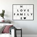 Plakat z siatką - Home Love Family