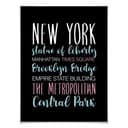 Plakat New York słowa