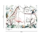 Fototapeta SafariFriends w kolorze biało-zielonym - włóknina Designwalls 2 - 2,55 x 3,5 m