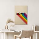 Plakat drewniany LGBTQIA+ Miłość Tęcza