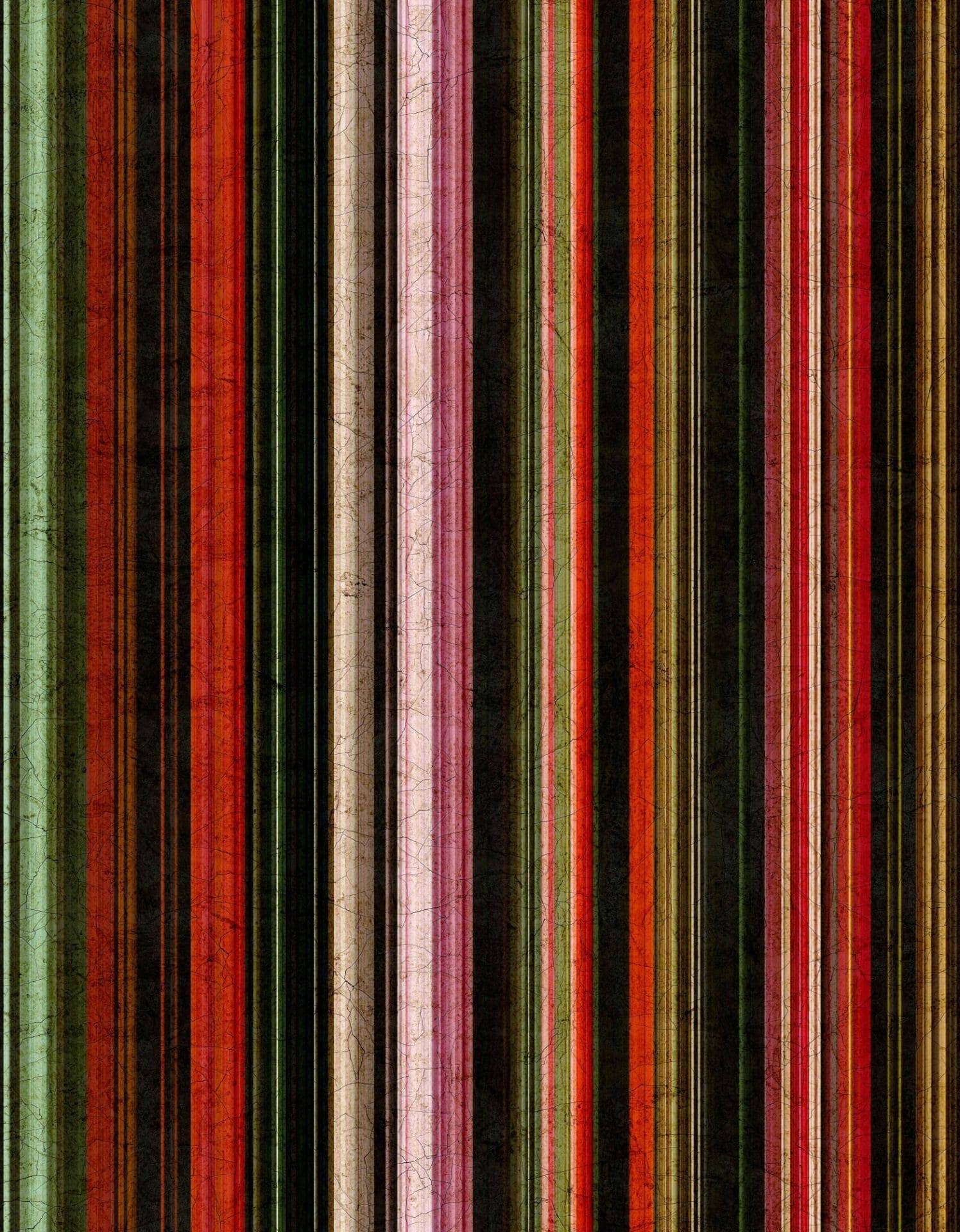 Fototapeta z motywem pasów w stylu vintage w kolorze czerwonym zielonym czarnym z fakturą patyny 3,4 x 2,65 m