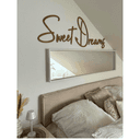 dekoracyjny napis 3D "Sweet Dreams" - wzór z drewna MDF do nowoczesnego projektowania ścian