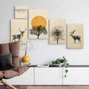 Plakat drewniany Pozytywne myślenie - kwadrat