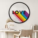 Plakat LGBTQIA+ Love Rainbow - okrągły