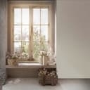 Floral white green - tapeta flizelinowa Country House A.S. Création - matowa i lekko teksturowana