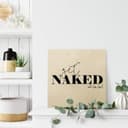 Plakat drewniany Get naked