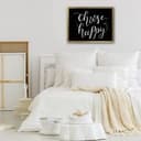 Plakat Choose Happy - czarny negatyw
