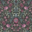Floral black pink - tapeta flizelinowa country house A.S. Création - matowa, jasna faktura