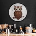 Plakat Coffee Owl - okrągły