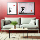 Plakat Banksy - Kolorowy deszcz