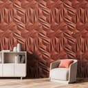 fototapeta 3d czerwony geometryczny wzór włóknina tapeta do salonu, sypialni