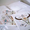 Plakat boho z ramką na zdjęcia (zestaw 2 sztuk)