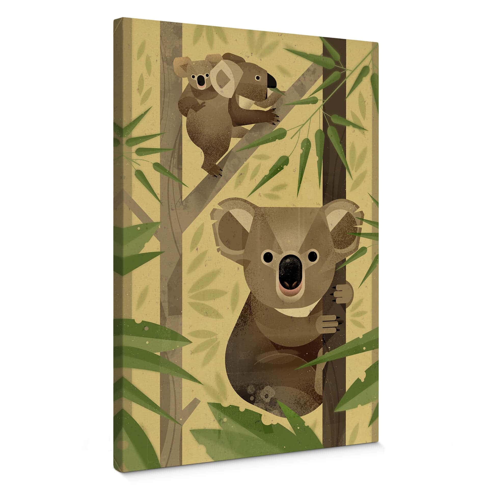 Brązowy obraz na płótnie - Koala