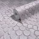 Tapeta z włókniny w kwiaty, geometryczny mat o wyglądzie 3D w kolorze szarym 