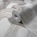 Tapeta z włókniny o wyglądzie 3D, geometryczna grafika wzgórza w kolorze szarym 