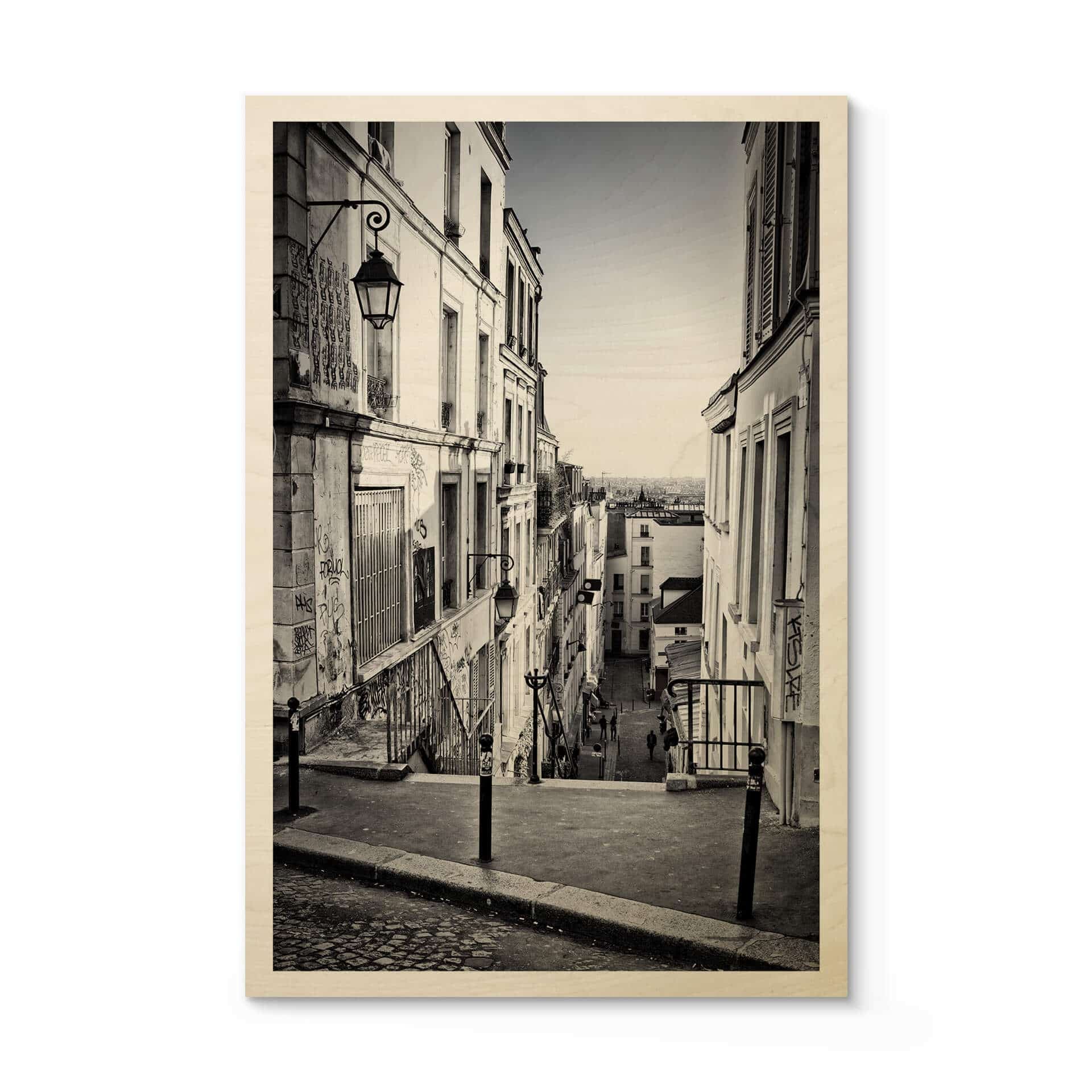 Plakat drewniany Montmartre