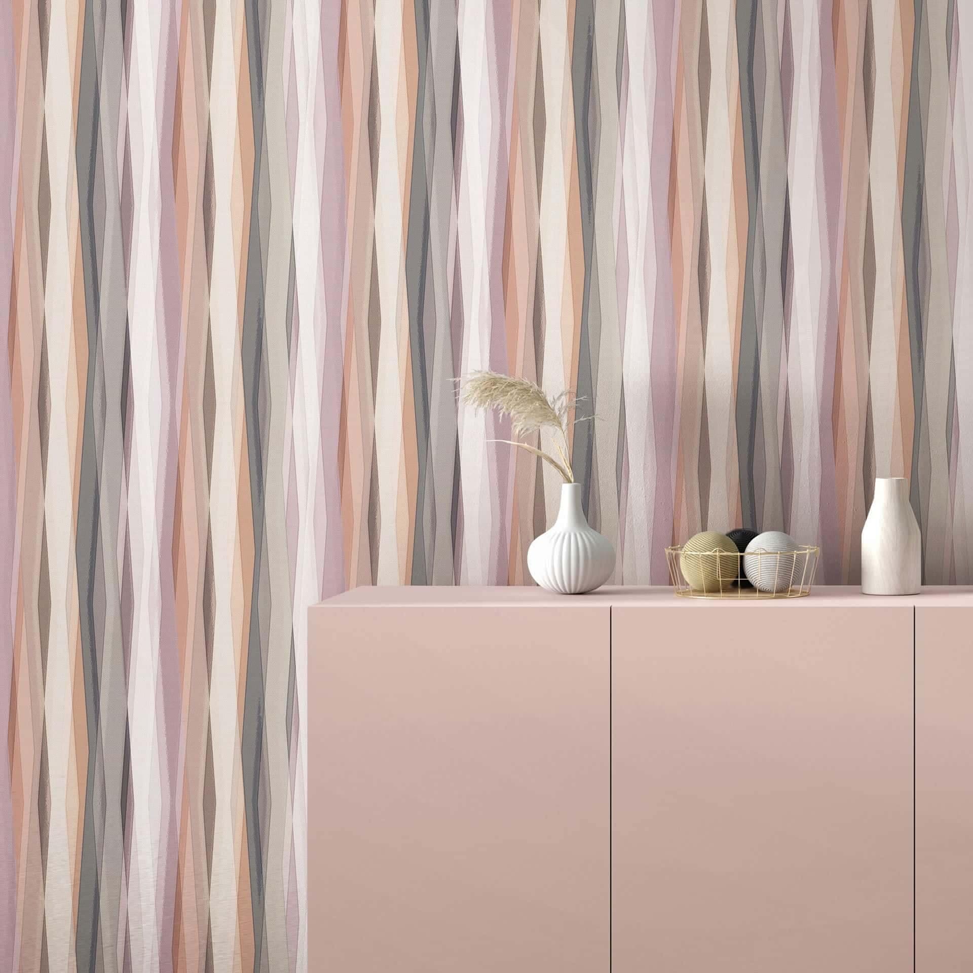 Tapeta z włókniny w paski Stripes Modern, Kids matowa w kolorze beżowym