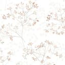 Tapeta z włókniny liście kwiatowe natura matowa biało czerwona