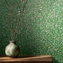 Tapeta z włókniny z motywem liści klasyczna w kolorze zielonym , Lounge