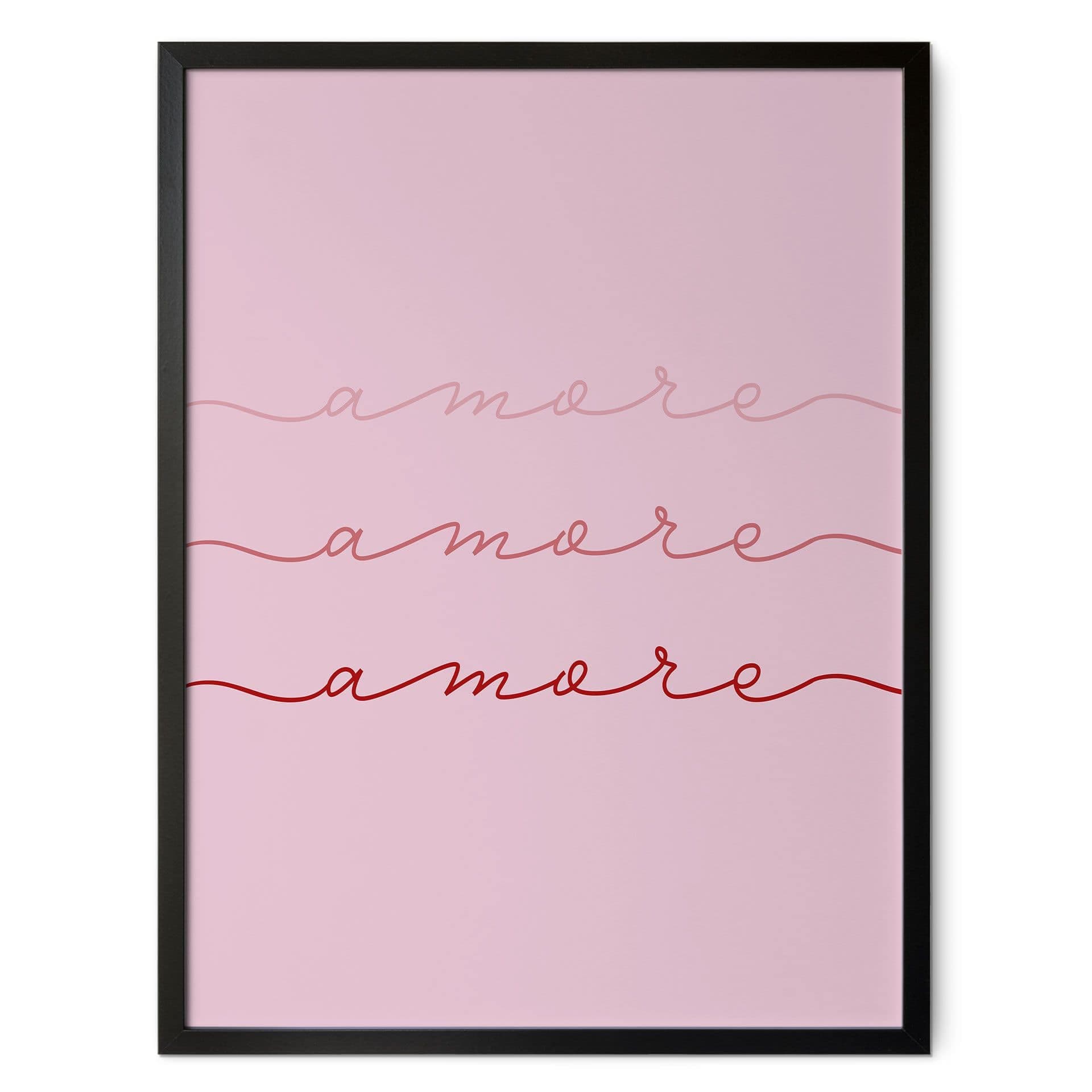 Plakat Amore - miłosne powiedzenie do salonu